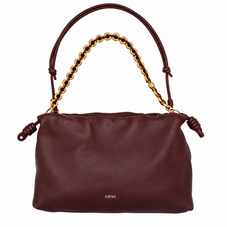 Flamenco Drawstring Leather Shoulder Bag