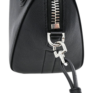 Black Grained Leather Mini Antigona Bag