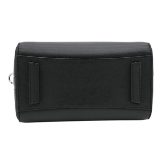 Black Grained Leather Mini Antigona Bag