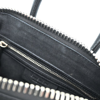 Black Grained Leather Mini Antigona Bag
