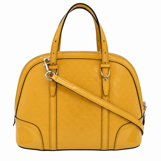Microguccissima Patent Leather Dome Satchel