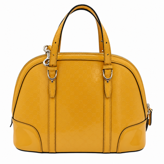 Microguccissima Patent Leather Dome Satchel
