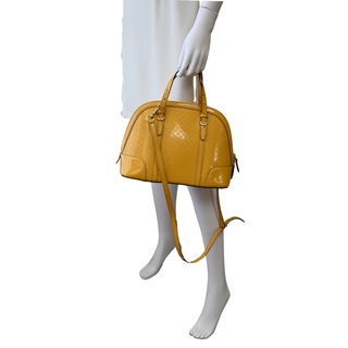 GUCCI | Microguccissima Patent Leather Dome Satchel