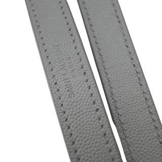SAINT LAURENT | Light Gray Chevron Quilted Envelope Chain Shoulder Bag