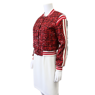 ALICE + OLIVIA | Keri Tweed Varsity Jacket