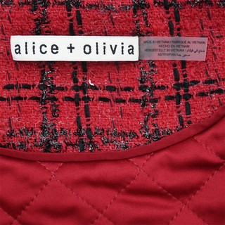 ALICE + OLIVIA | Keri Tweed Varsity Jacket