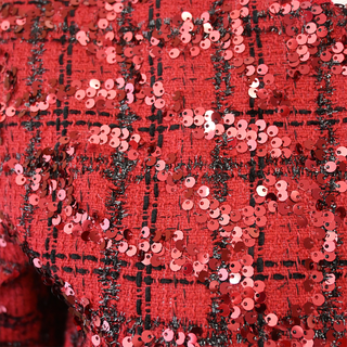 ALICE + OLIVIA | Keri Tweed Varsity Jacket