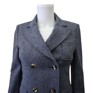 LOEWE | Double-Breasted Herringbone Wool Blazer