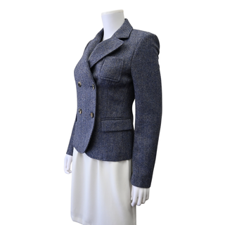 LOEWE | Double-Breasted Herringbone Wool Blazer