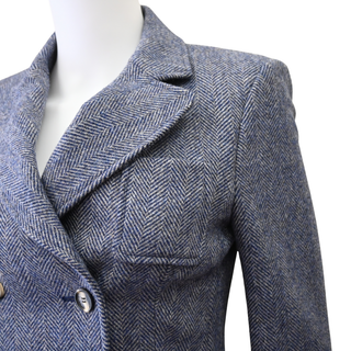 LOEWE | Double-Breasted Herringbone Wool Blazer