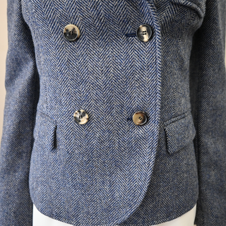 LOEWE | Double-Breasted Herringbone Wool Blazer