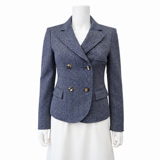 LOEWE | Double-Breasted Herringbone Wool Blazer