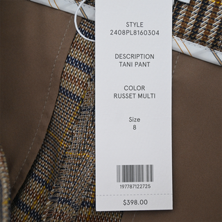 VERONICA BEARD | Tani Russet Plaid Pants