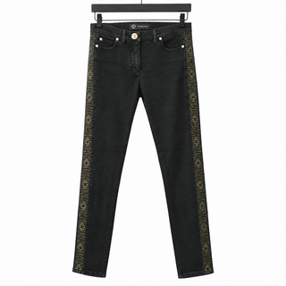 Medusa Embroidered Skinny Jeans
