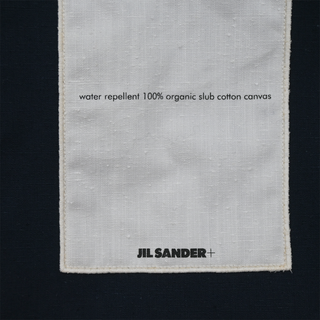 JIL SANDER | Blue Hooded Canvas Zip Jacket
