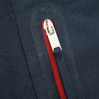 JIL SANDER | Blue Hooded Canvas Zip Jacket