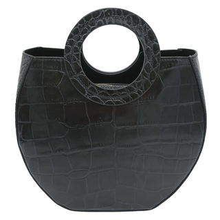 STAUD | Frida Croc-Embossed Leather Handle Bag