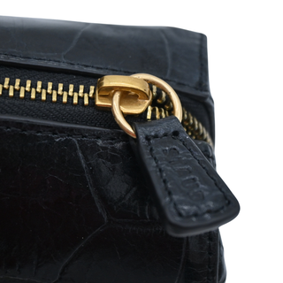 STAUD | Frida Croc-Embossed Leather Handle Bag
