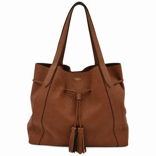 Brown Millie Grained Leather Tote Bag