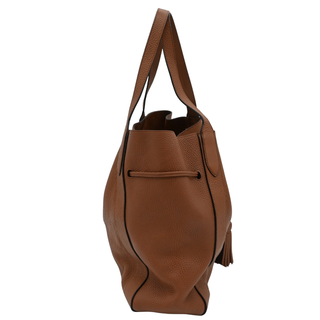 Brown Millie Grained Leather Tote Bag