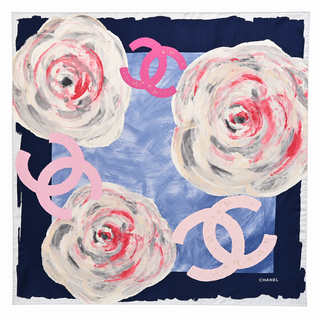 CHANEL | Camellia CC Logo Scarf
