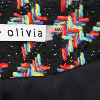 ALICE + OLIVIA | Andreas Frayed Houndstooth Tweed Blazer