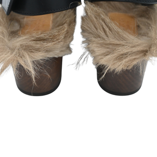 GUCCI | Amstel Horsebit Fur-Trimmed Slingback Clogs