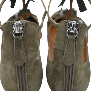 AQUAZZURA | Olive Embellished Suede Strappy Flats