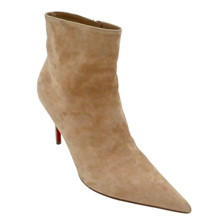 CHRISTIAN LOUBOUTIN | Suede Pointed-Toe Ankle Booties