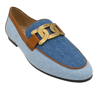T Chain Denim Loafers