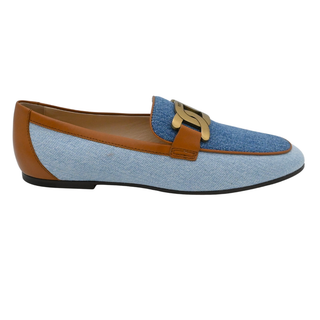 T Chain Denim Loafers