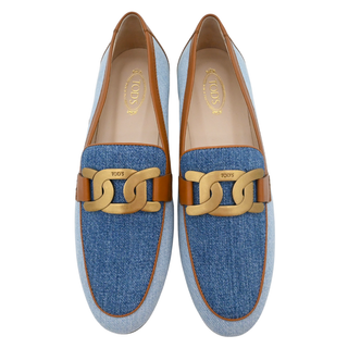 T Chain Denim Loafers