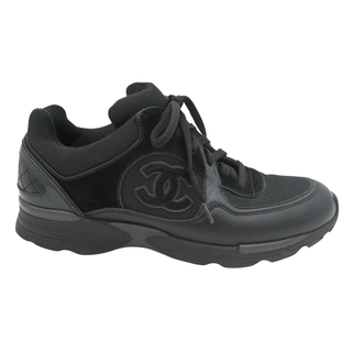 CC Logo Mixed-Material Sneakers