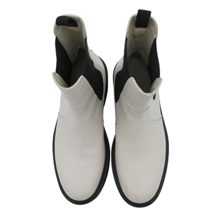 HERMES | Ivory & Black Leather Platform Chelsea Boots