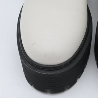 HERMES | Ivory & Black Leather Platform Chelsea Boots