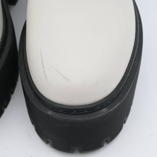 HERMES | Ivory & Black Leather Platform Chelsea Boots