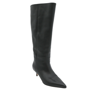 VERONICA BEARD | Lisa Kitten-Heel Wide-Calf Leather Boots