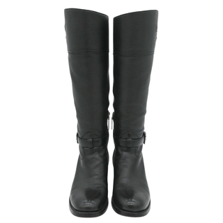 PRADA | Pebbled Leather Riding Boots