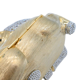JUDITH LEIBER | Crystal Equestrian Resting Horse Minaudière Clutch