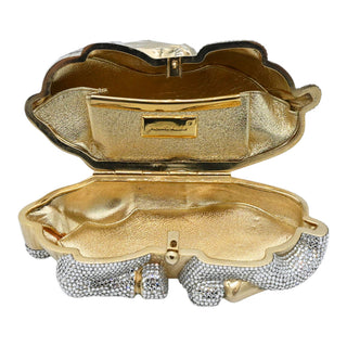 JUDITH LEIBER | Crystal Equestrian Resting Horse Minaudière Clutch