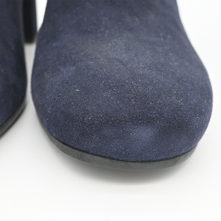 PRADA | Navy Suede Block Heel Ankle Boots