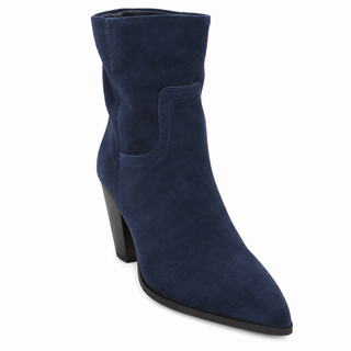 The Marfa Harbor Blue Suede Ankle Boots
