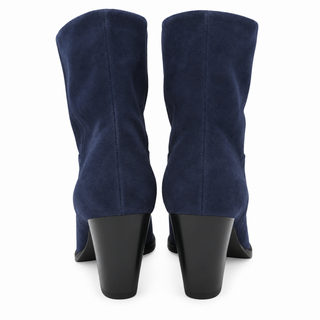 The Marfa Harbor Blue Suede Ankle Boots
