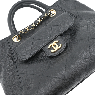CHANEL | Small Shopping Bag Caviar Leather Tote Bag