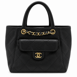 CHANEL | Small Shopping Bag Caviar Leather Tote Bag
