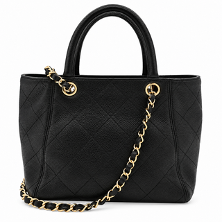 CHANEL | Small Shopping Bag Caviar Leather Tote Bag
