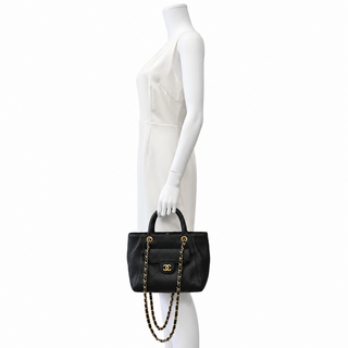 CHANEL | Small Shopping Bag Caviar Leather Tote Bag