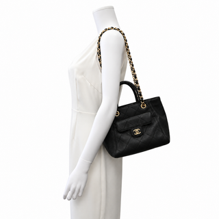CHANEL | Small Shopping Bag Caviar Leather Tote Bag