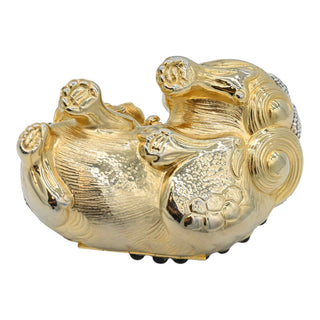 JUDITH LEIBER | Chinese Foo Dog Crystal Minaudière Clutch