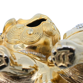 JUDITH LEIBER | Chinese Foo Dog Crystal Minaudière Clutch